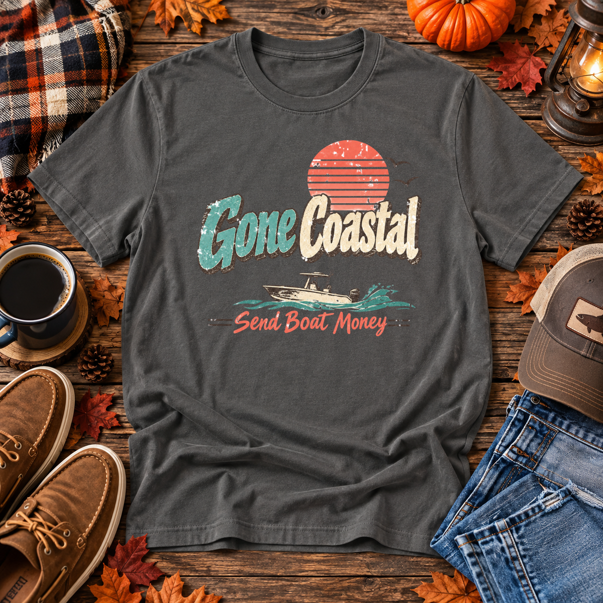 Gone Coastal Send Boat Money Tee