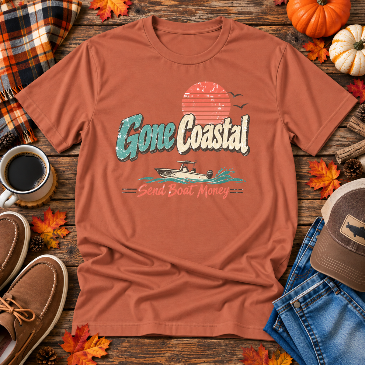 Gone Coastal Send Boat Money Tee
