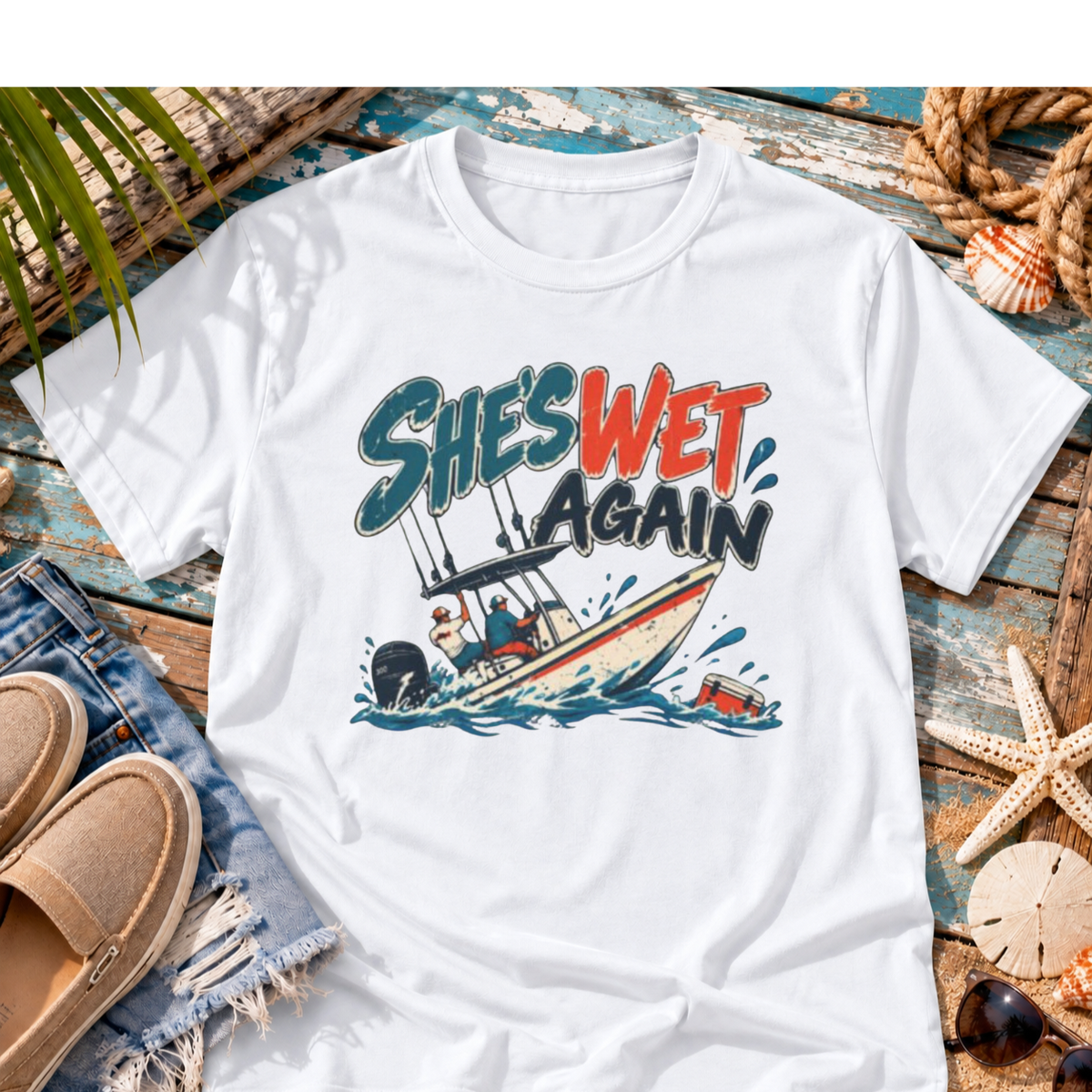 The Boat is Wet Coastal T-Shirt