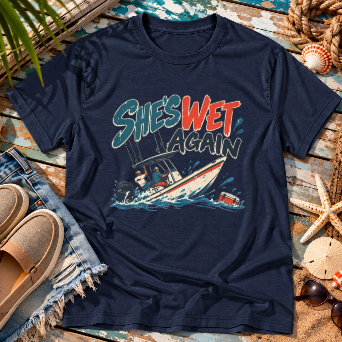 The Boat is Wet Coastal T-Shirt