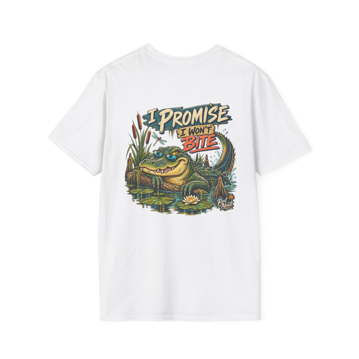Reel Nauti I Promise I Won’t Bite Swamp Gator Fishing Tee