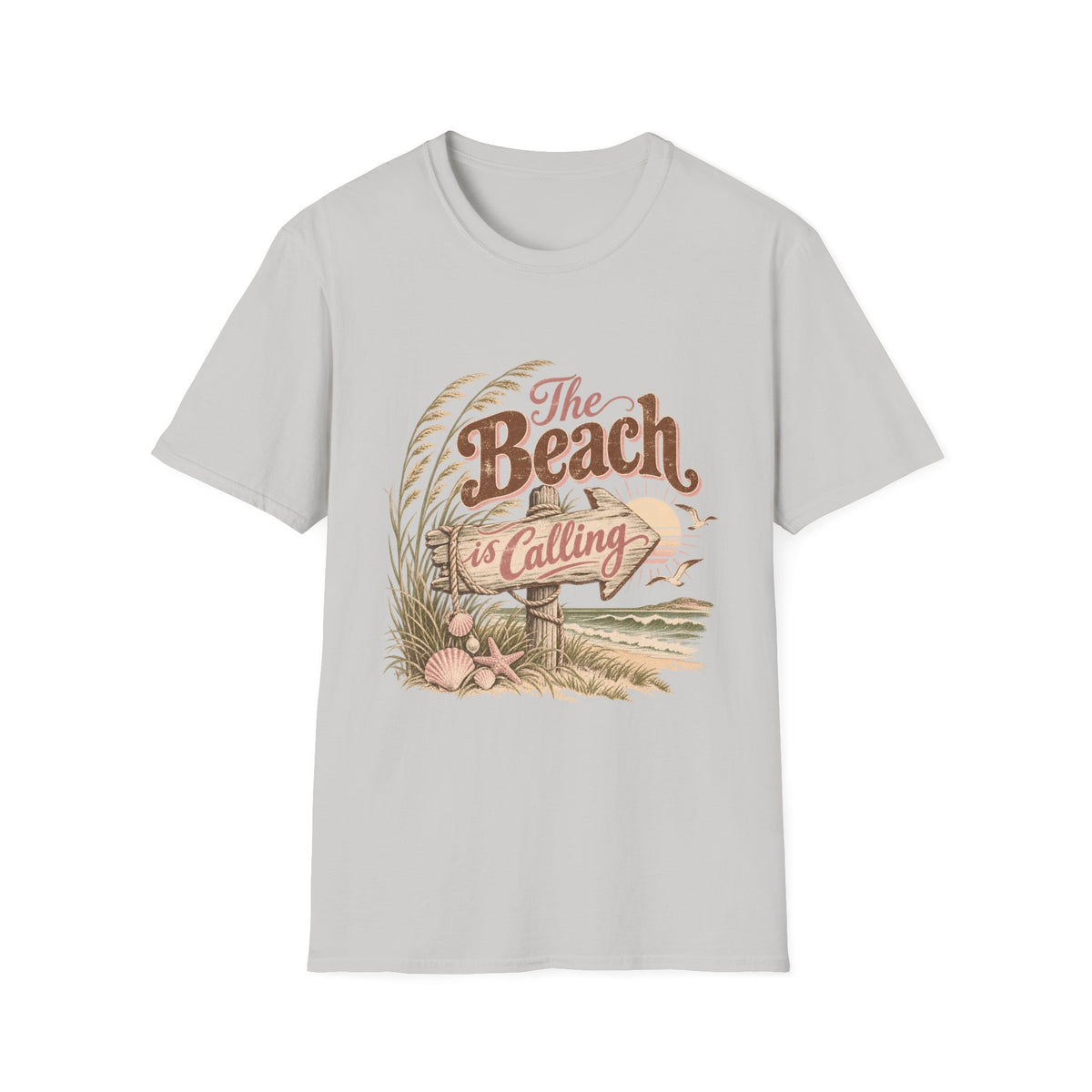 The Beach is Calling Coastal T-Shirt