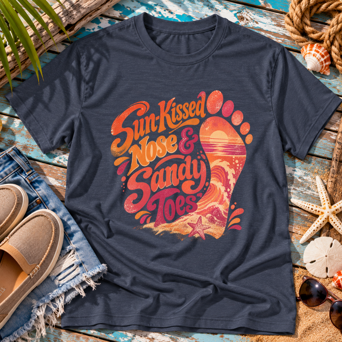 🐟Sun-kissed Nose and Sandy Toes Coastal Tee
