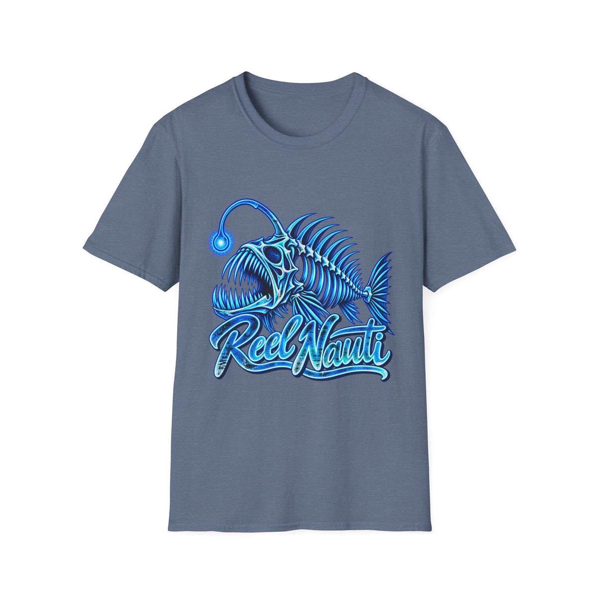 Reel Nauti Blue Angler Fish Offshore Fishing T-Shirt