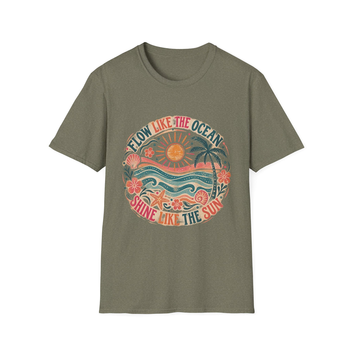 Flow Like The Ocean Short Sleeve T-Shirt
