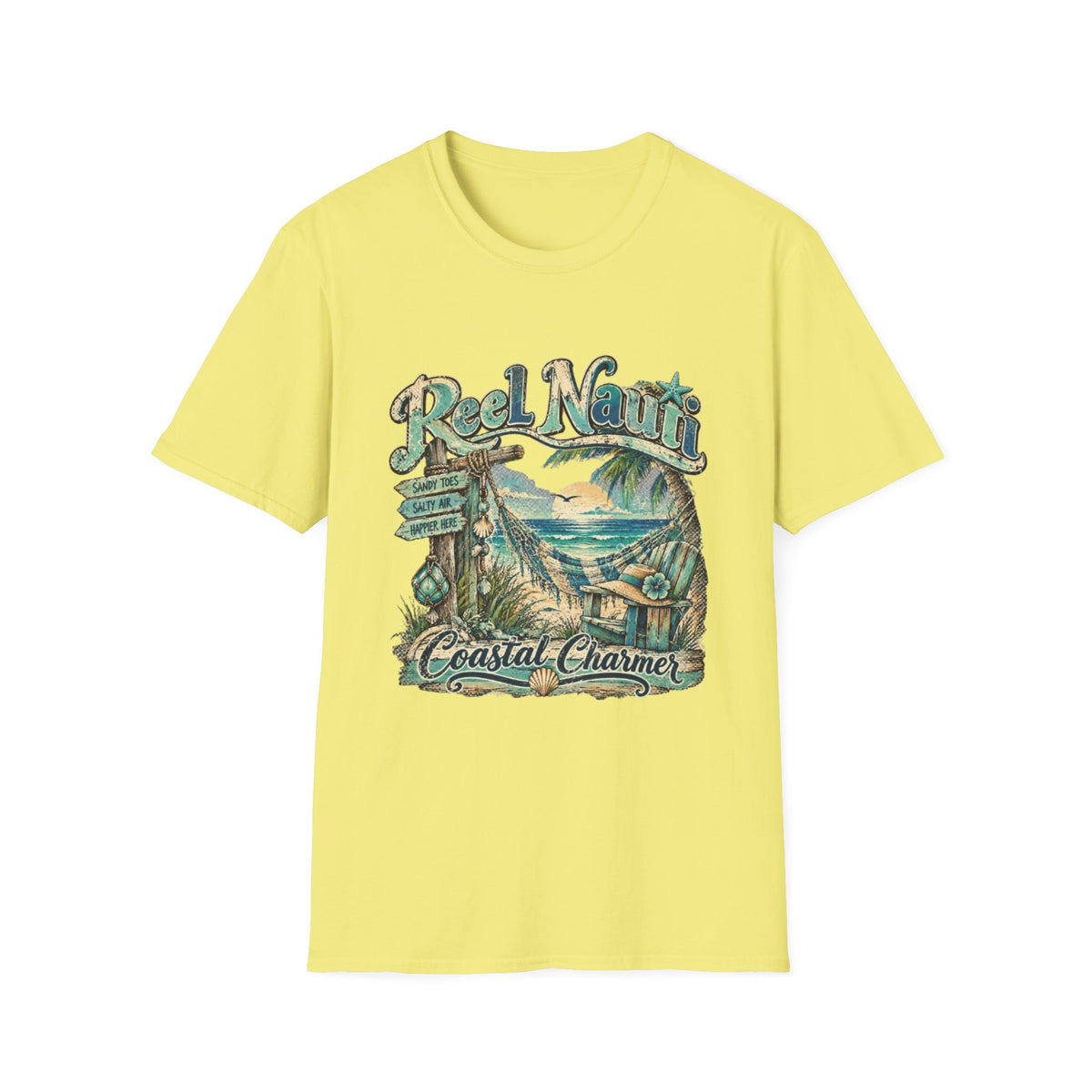 Reel Nauti Coastal Charmer Beach T-Shirt