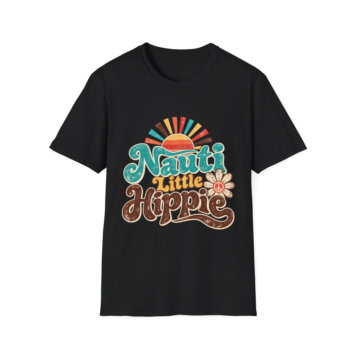 Nauti Little Hippie Retro Coastal Beach T-Shirt