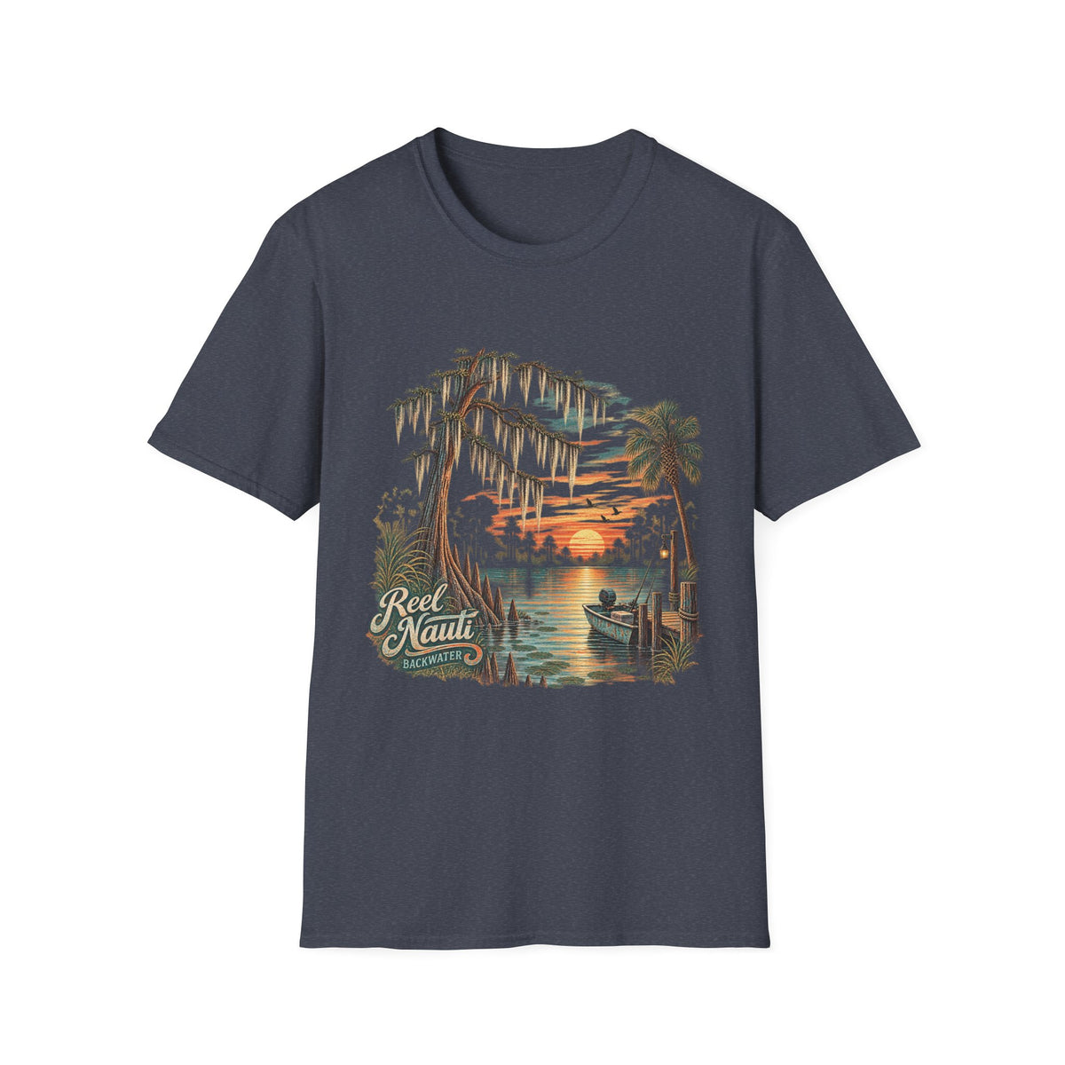 Backwater Reel Nauti Coastal Beach T-Shirt