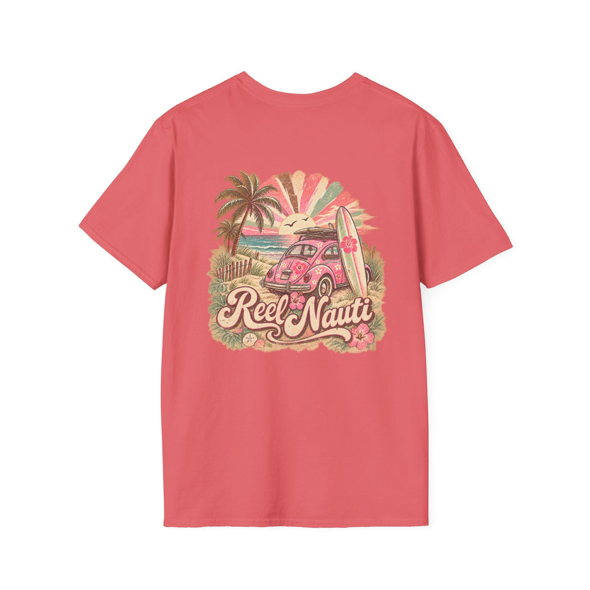 Nauti Reel Retro 70s Coastal Surf Soft Short Sleeve Coastal Tee