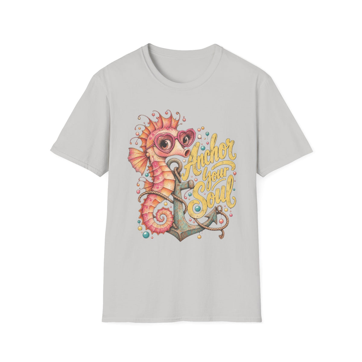Anchor your Soul Retro Coastal Beach T-Shirt