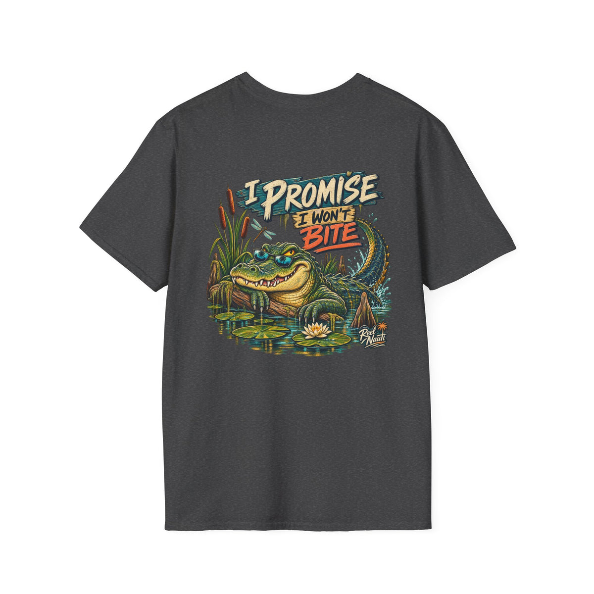 Reel Nauti I Promise I Won’t Bite Swamp Gator Fishing Tee