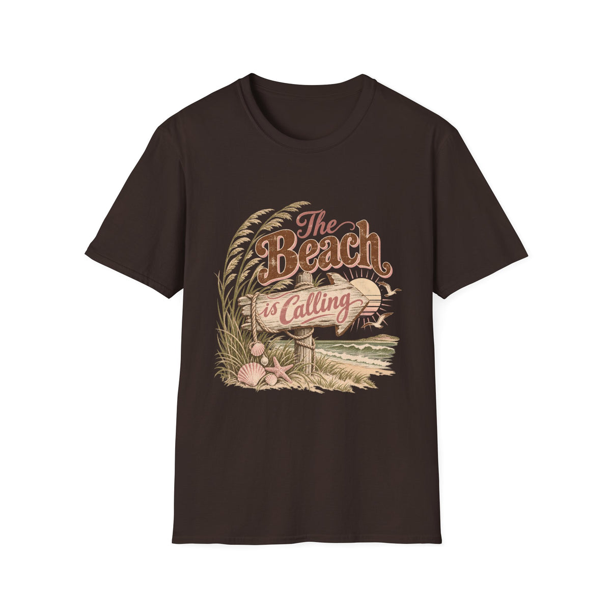 The Beach is Calling Coastal T-Shirt
