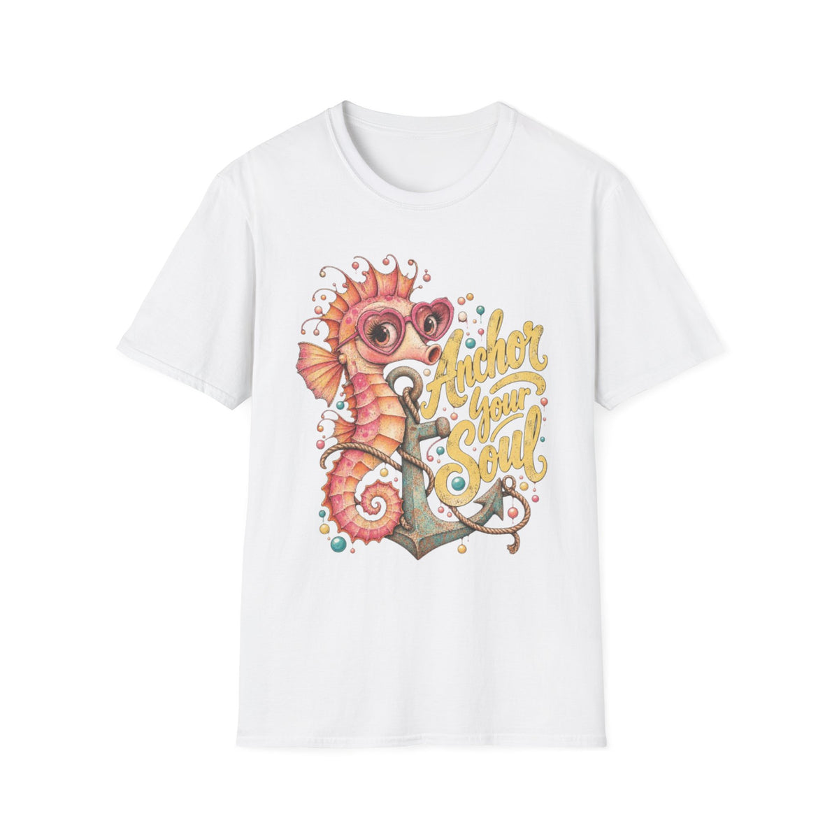 Anchor your Soul Retro Coastal Beach T-Shirt