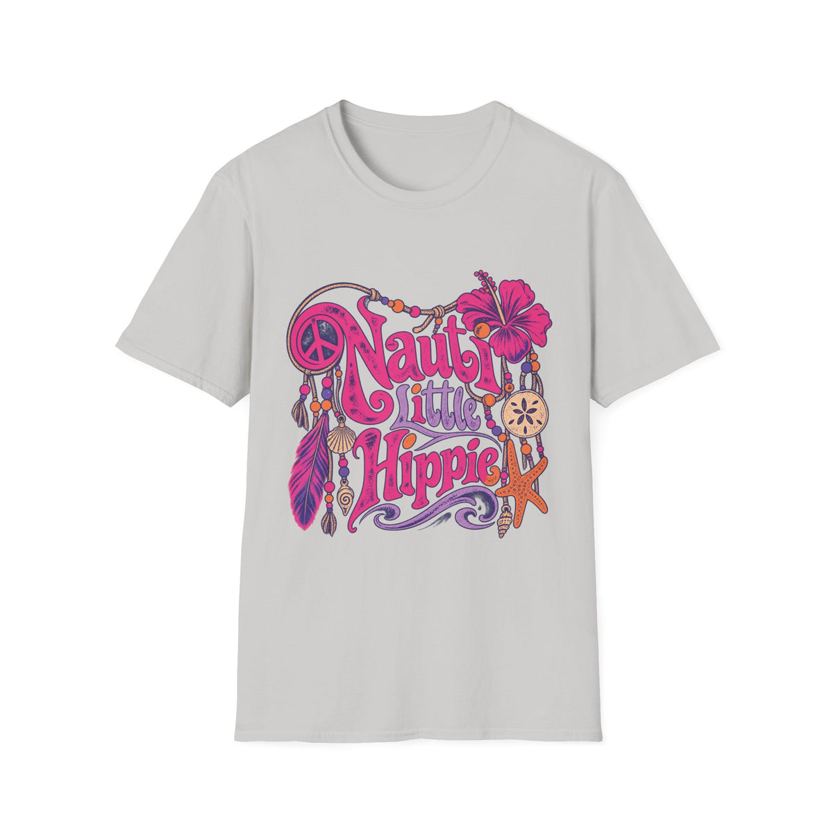 Nauti Little Hippie Retro Coastal Beach T-Shirt