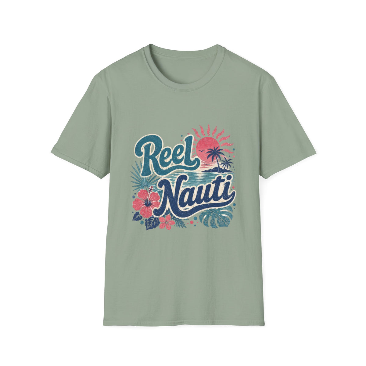 Reel Nauti Coastal Beach T-Shirt