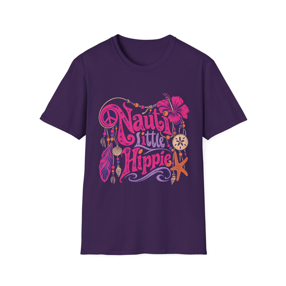 Nauti Little Hippie Retro Coastal Beach T-Shirt