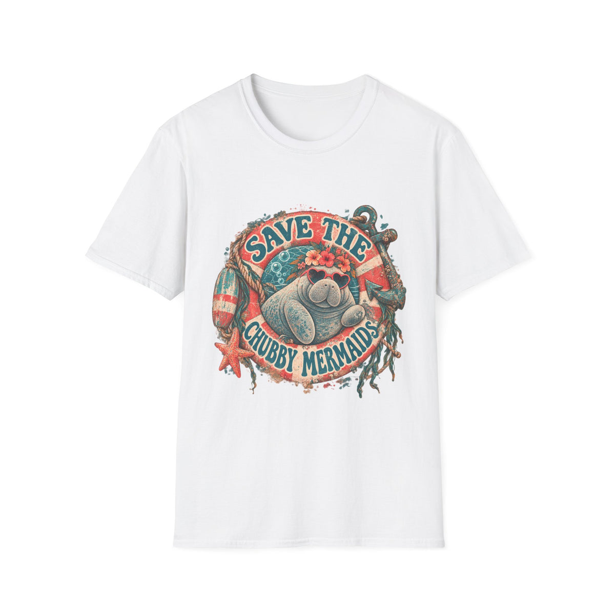 Save The Chubby Mermaids Short Sleeve T-Shirt