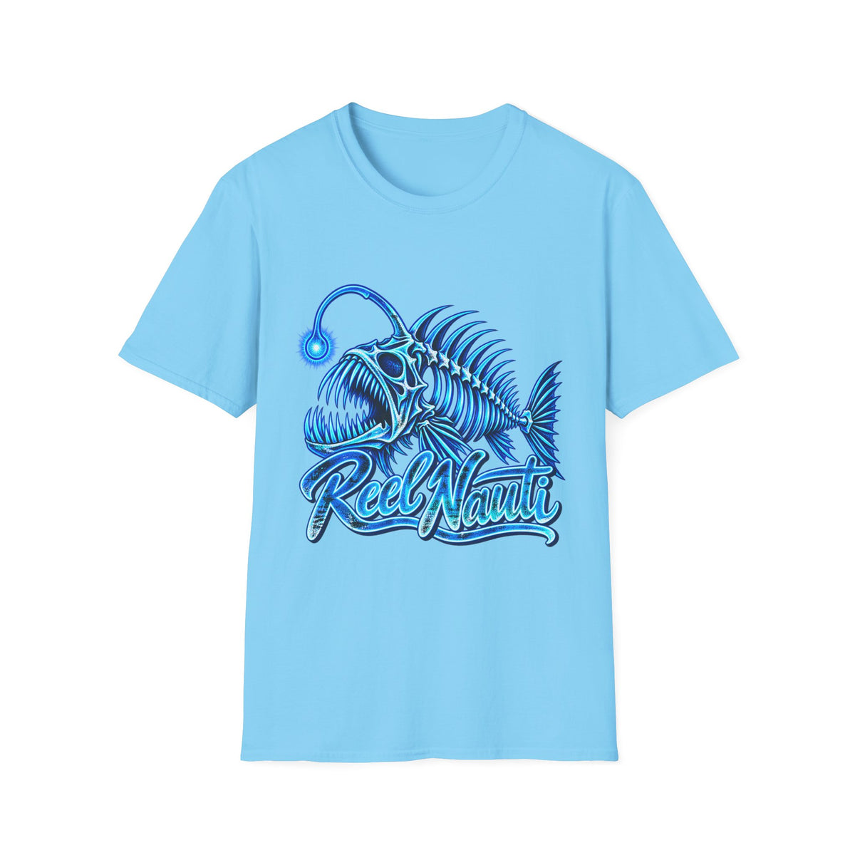 Reel Nauti Blue Angler Fish Offshore Fishing T-Shirt