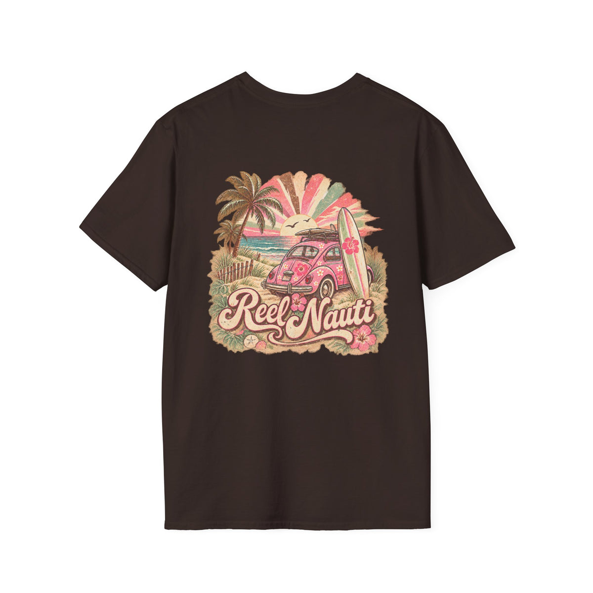 Nauti Reel Retro 70s Coastal Surf Soft Short Sleeve Coastal Tee