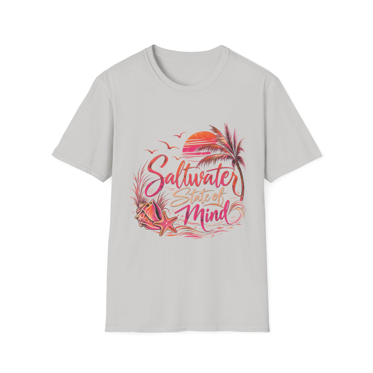 Reel Nauti Saltwater State of Mind Retro Coastal Beach T-Shirt