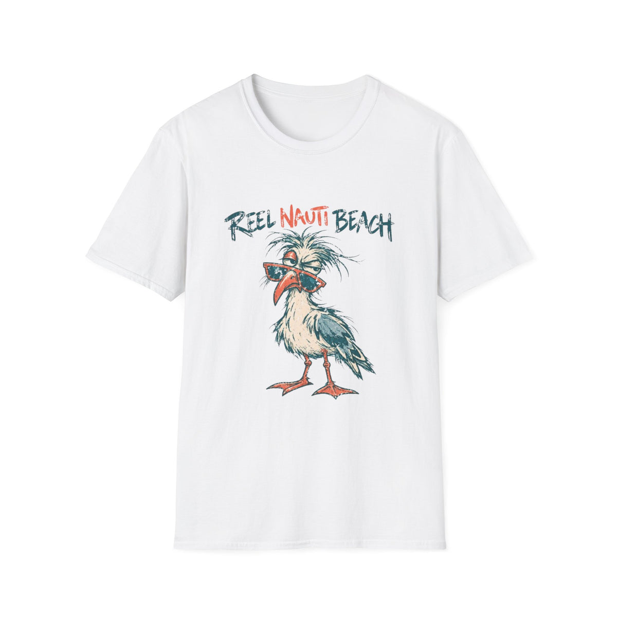 Reel Nauti Beach Seagull Coastal T-Shirt