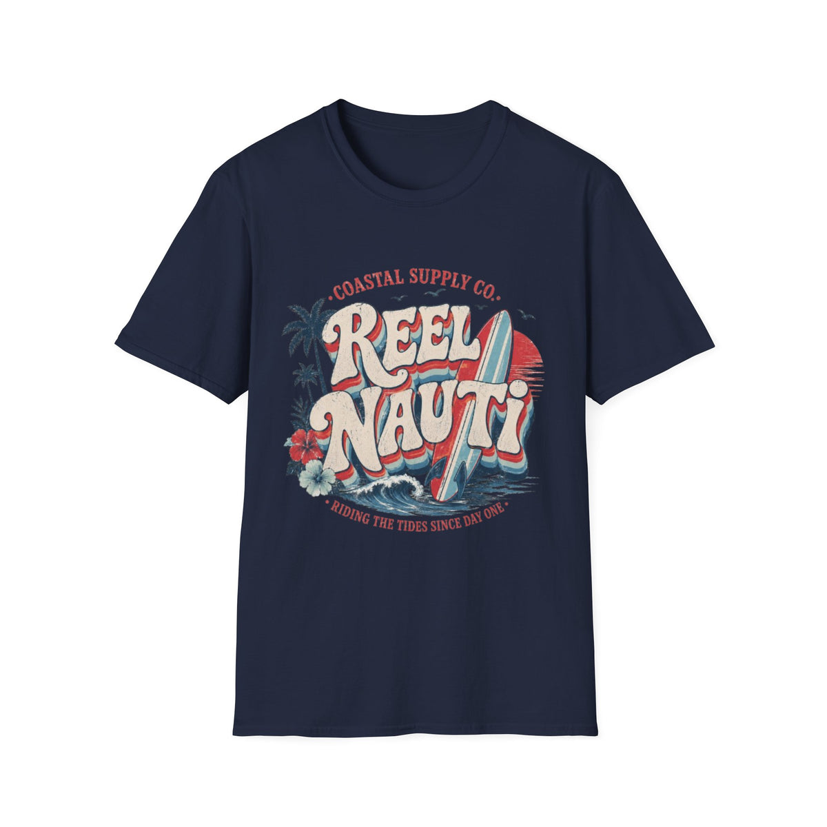 Reel Nauti Retro Surf Coastal T-Shirt