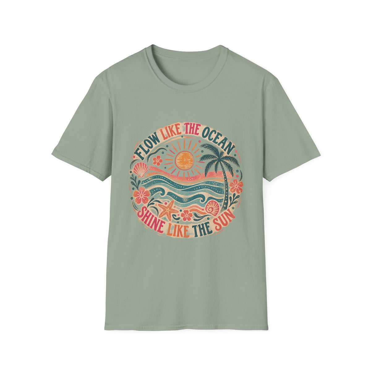 Flow Like The Ocean Short Sleeve T-Shirt