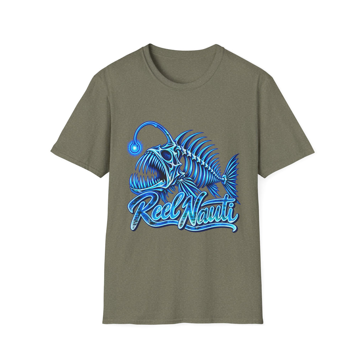 Reel Nauti Blue Angler Fish Offshore Fishing T-Shirt