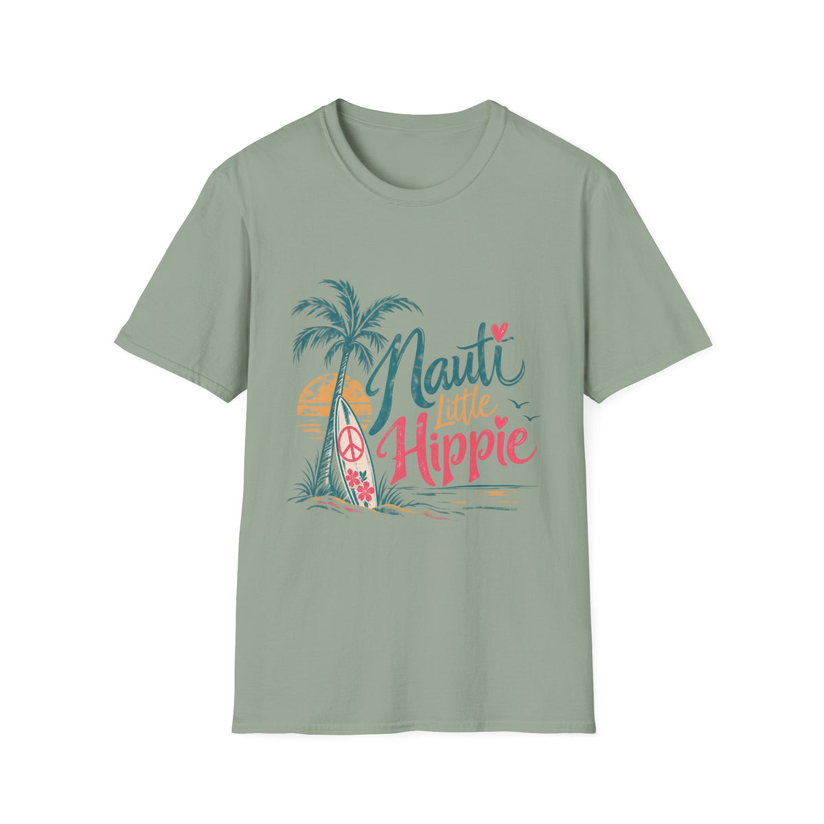 Nauti Little Hippie Retro Coastal Beach T-Shirt