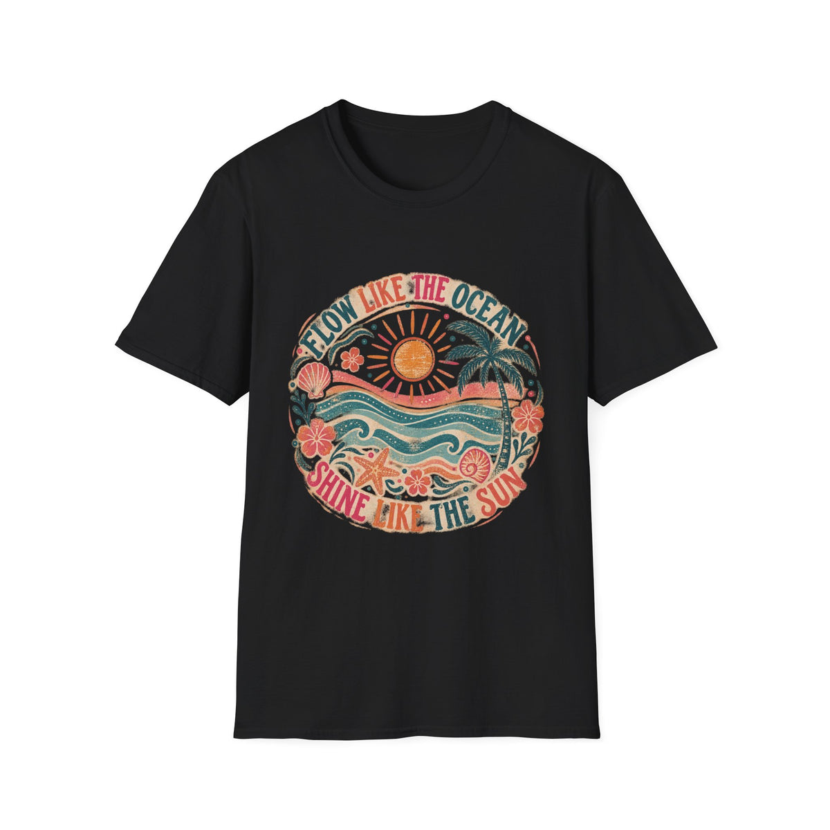 Flow Like The Ocean Short Sleeve T-Shirt