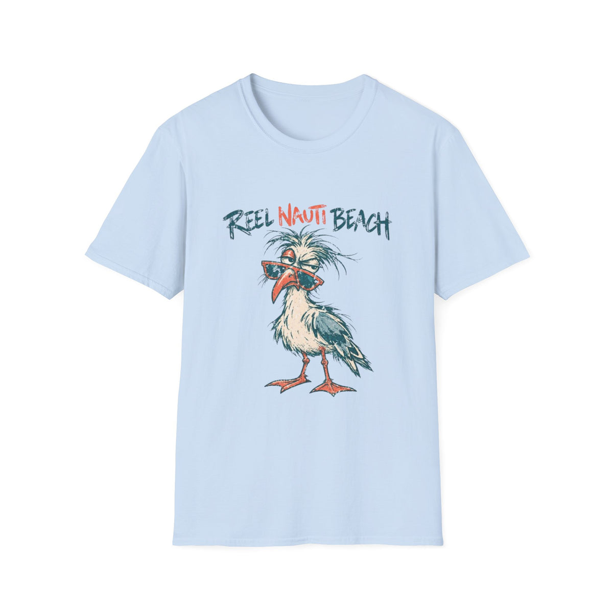 Reel Nauti Beach Seagull Coastal T-Shirt