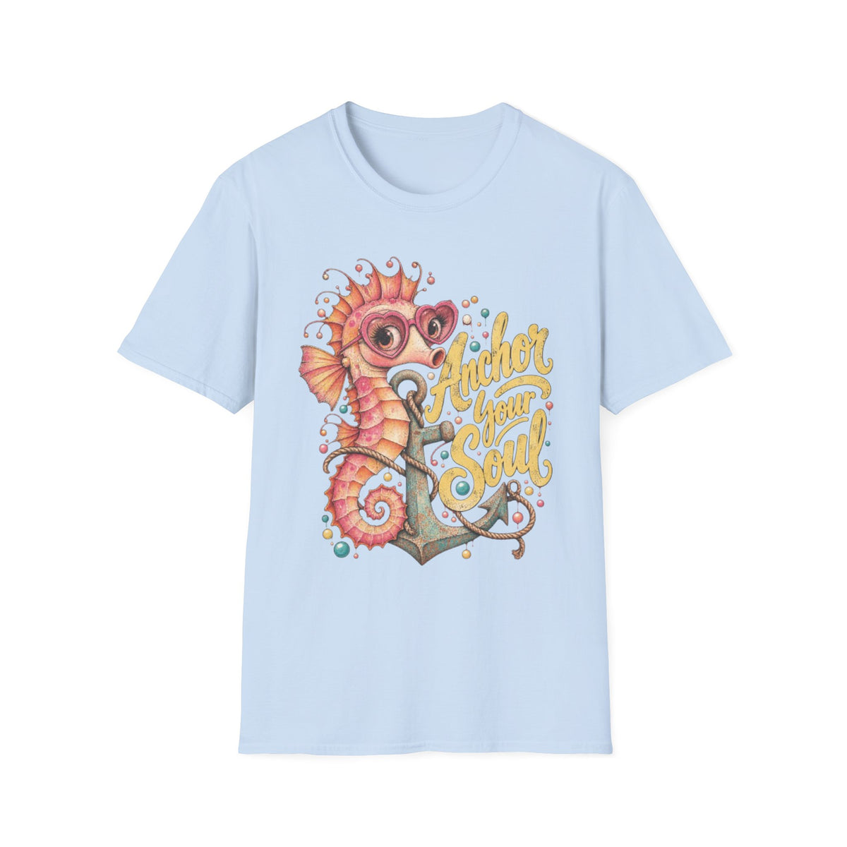 Anchor your Soul Retro Coastal Beach T-Shirt