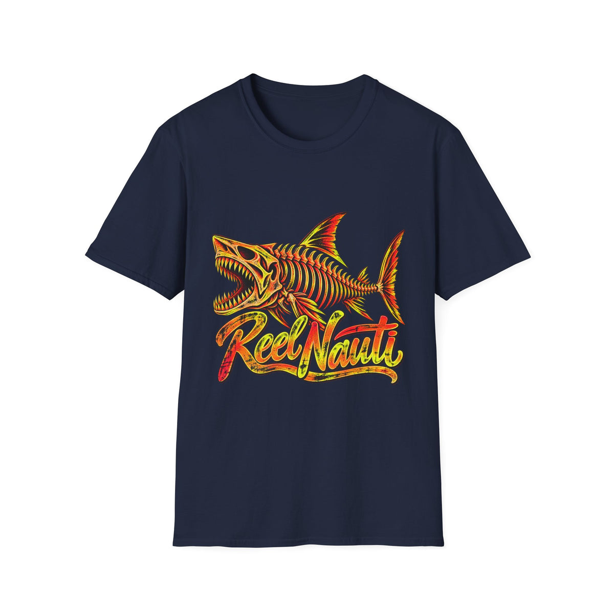 Reel Nauti Shark Red Offshore Retro T-Shirt
