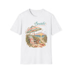 Seaside State of Mind T-Shirt — Coastal Beach Umbrella Sunset Tee