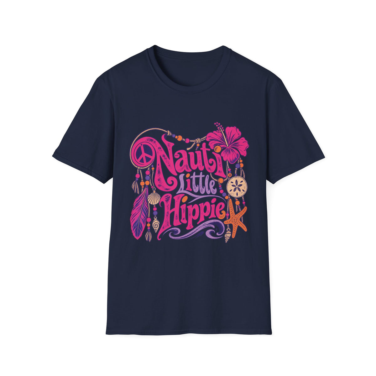 Nauti Little Hippie Retro Coastal Beach T-Shirt
