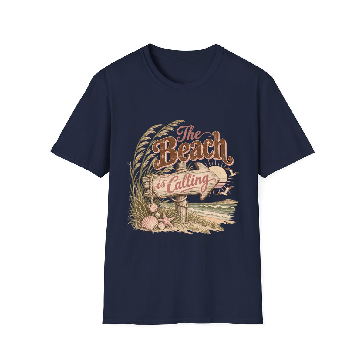 The Beach is Calling Coastal T-Shirt