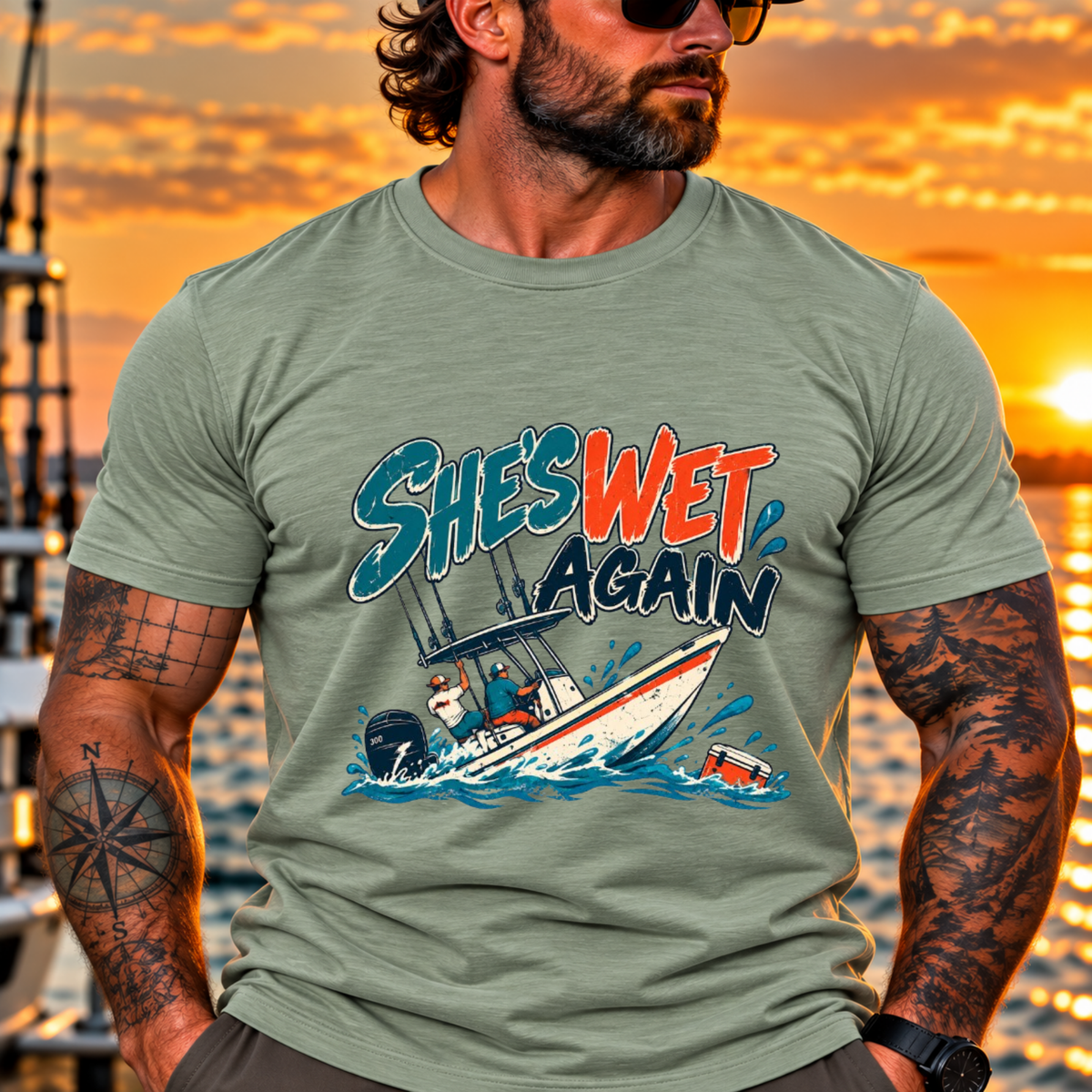 The Boat is Wet Coastal T-Shirt