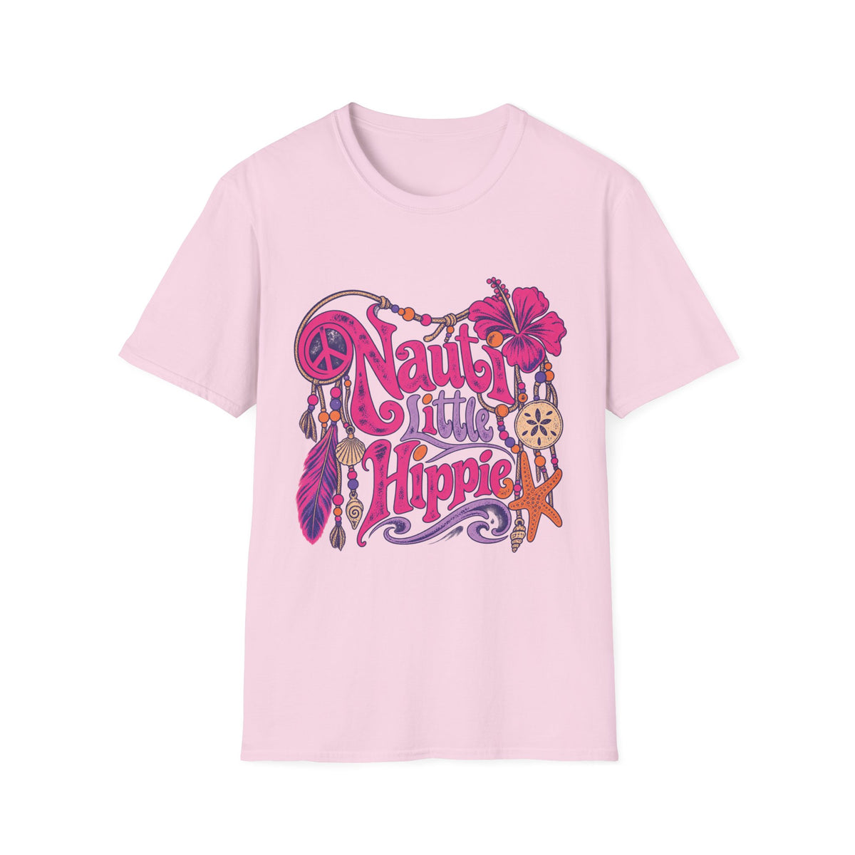 Nauti Little Hippie Retro Coastal Beach T-Shirt