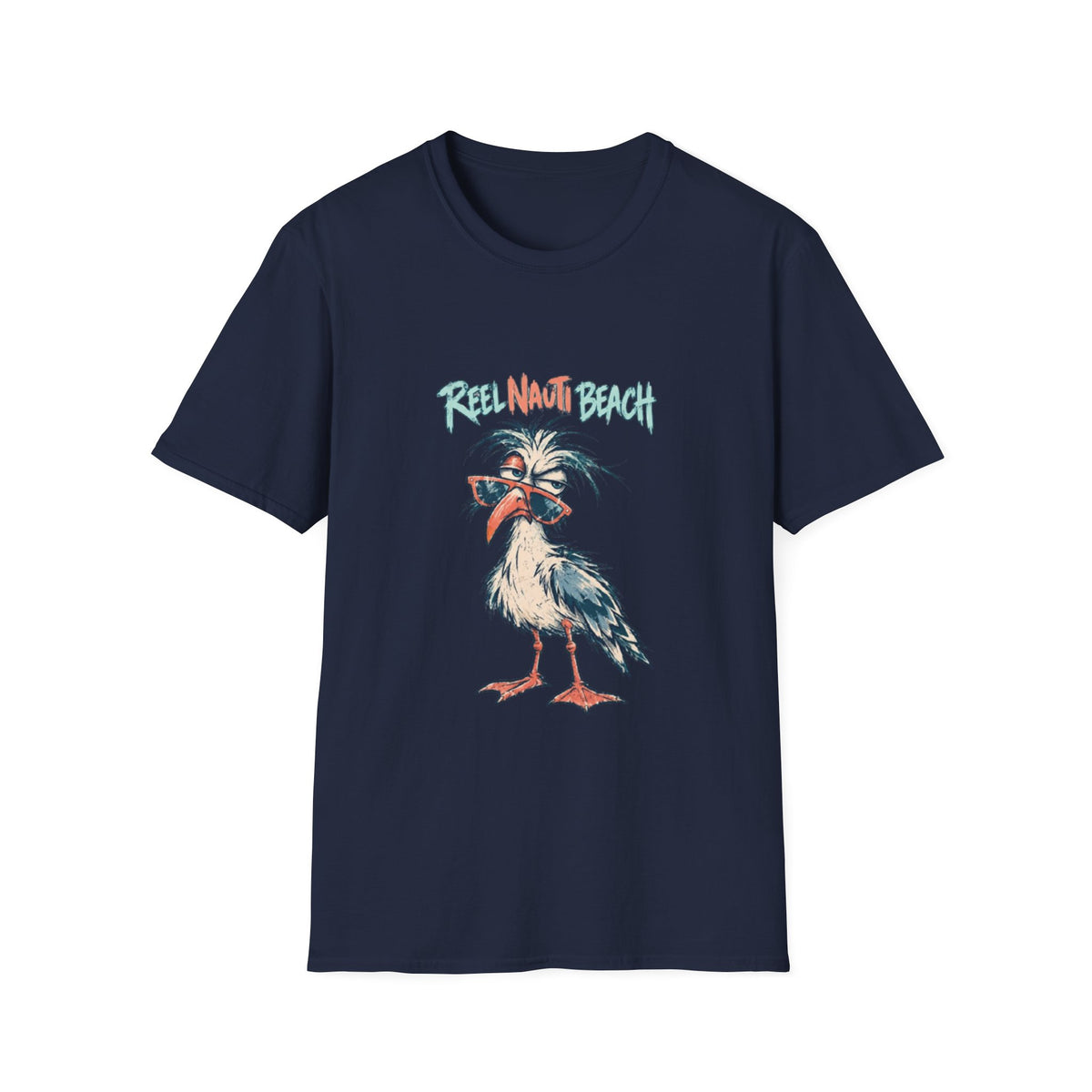 Reel Nauti Beach Seagull Coastal T-Shirt