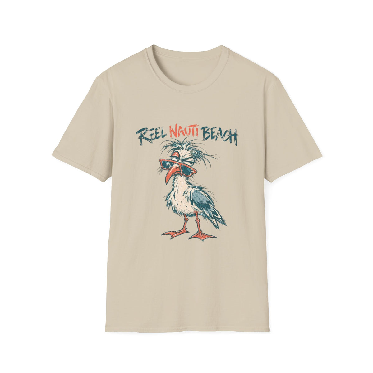 Reel Nauti Beach Seagull Coastal T-Shirt