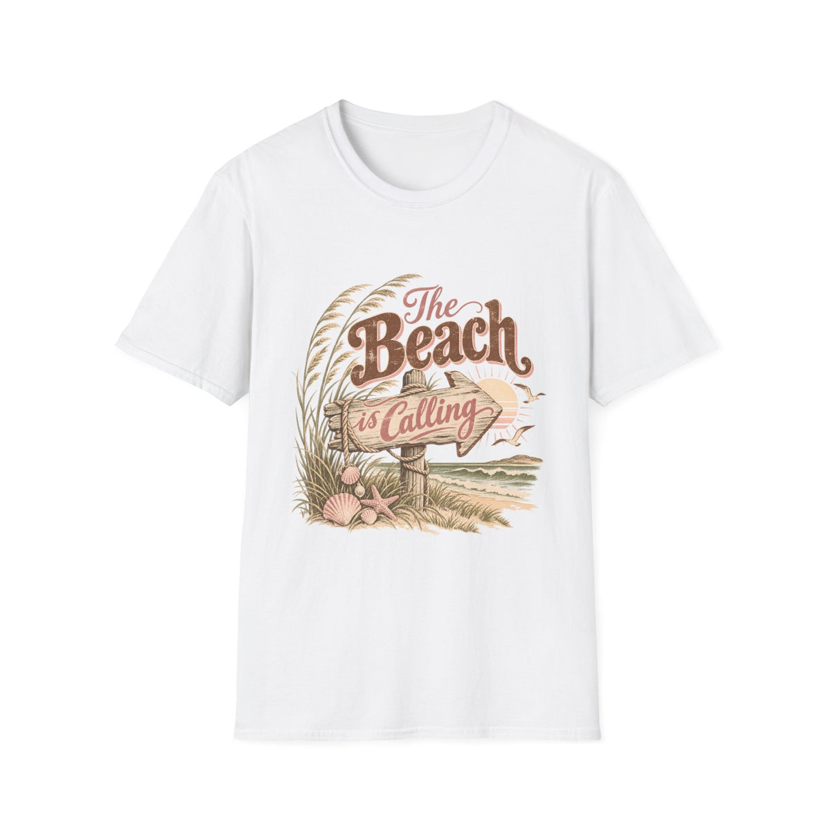 The Beach is Calling Coastal T-Shirt