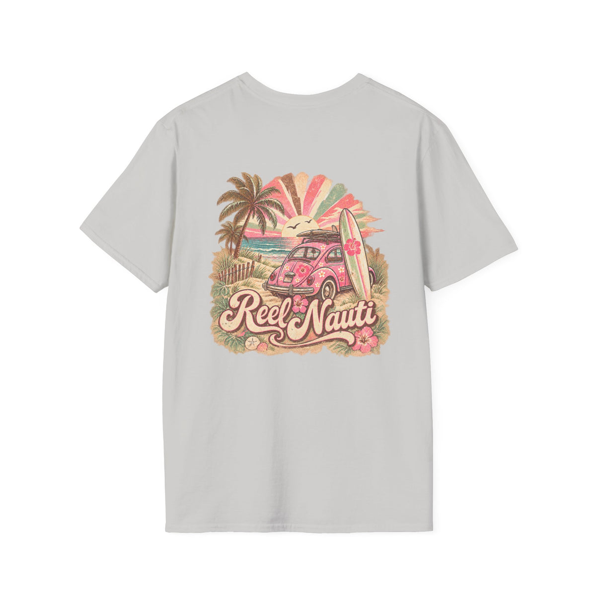 Nauti Reel Retro 70s Coastal Surf Soft Short Sleeve Coastal Tee
