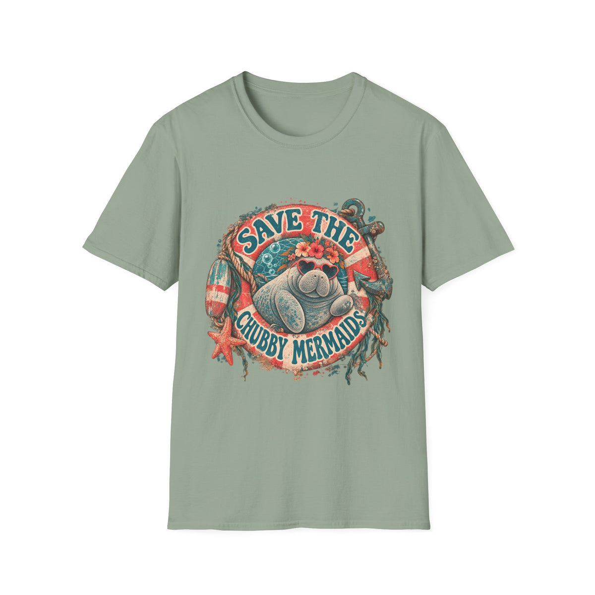 Save The Chubby Mermaids Short Sleeve T-Shirt