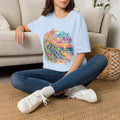 Stay Awhile Beach T-Shirt — Relaxed Tropical Sunset Graphic Tee
