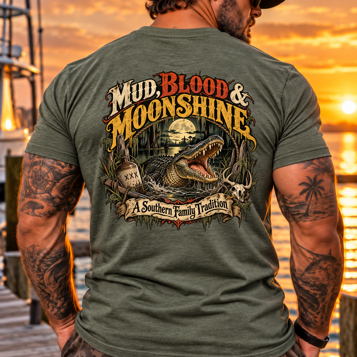Mud Blood & Moonshine Coastal Outlaw Tee