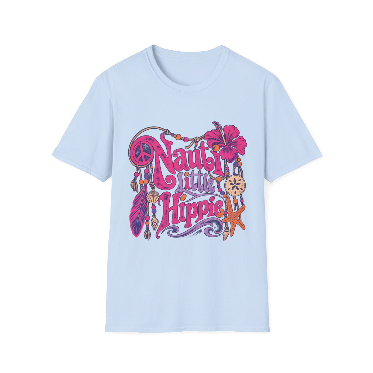 Nauti Little Hippie Retro Coastal Beach T-Shirt