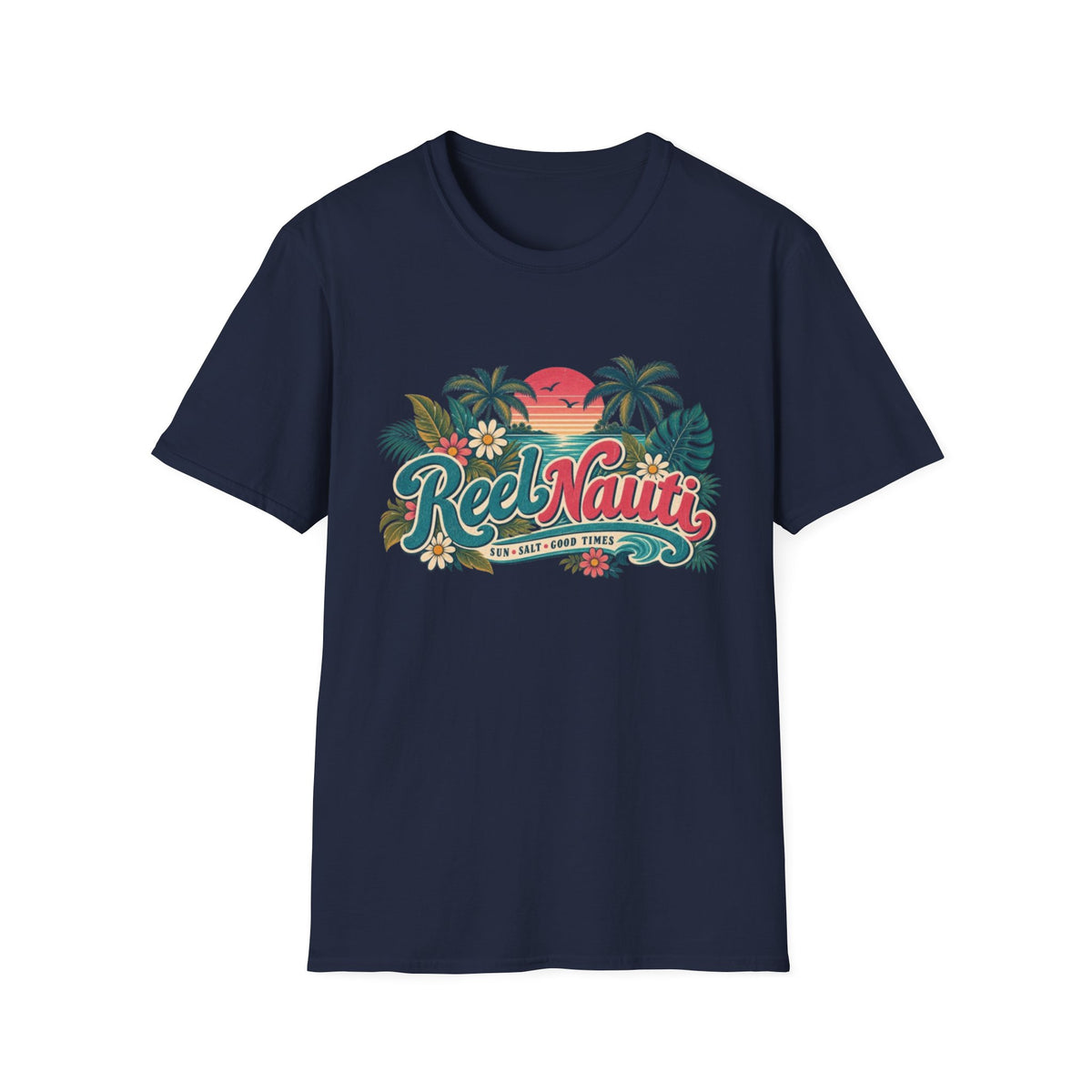 Reel Nauti Coastal Beach T-Shirt