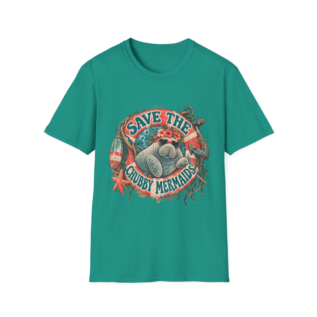 Save The Chubby Mermaids Short Sleeve T-Shirt