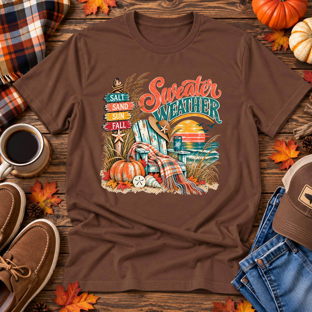 Sweater Weather Coastal Fall Tee