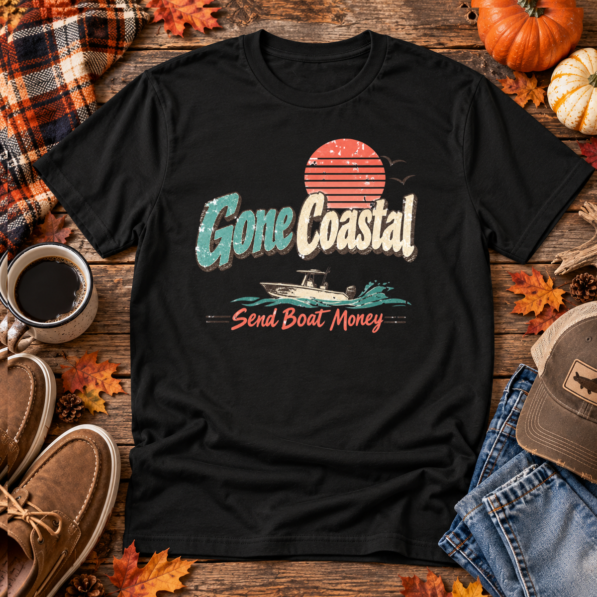 Gone Coastal Send Boat Money Tee